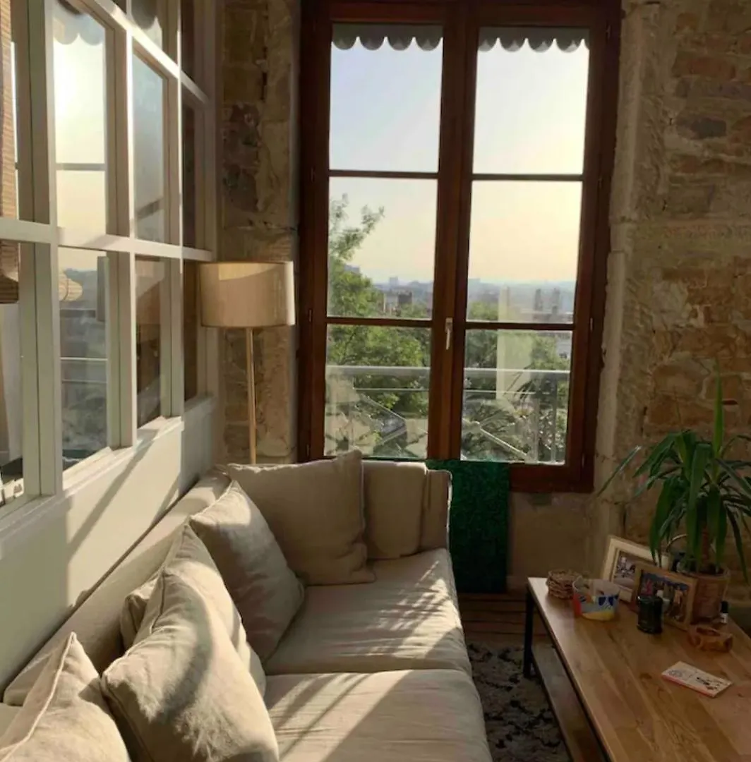 리옹 Loft Lumineux Centre Avec Vue Panoramique 아파트